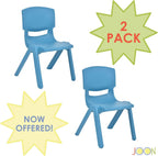 JOON Stackable Plastic Kids Learning Chairs, (2-Pack), 20.5x12.75X11 Inches, The Perfect Chair for Playrooms, Schools, Daycares and Home, Sky Blue