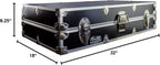 C&N Footlockers College Dorm Room Under Bed - The Slim Lockable Trunk - 32 x 18 x 8.25 Inches