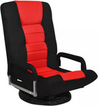 Floor Gaming Chair, Soft Floor Rocker 7-Position Swivel Chair Adjustable for Kids Teens Adults Playing Video Games, Reading, and Relaxing (Red)