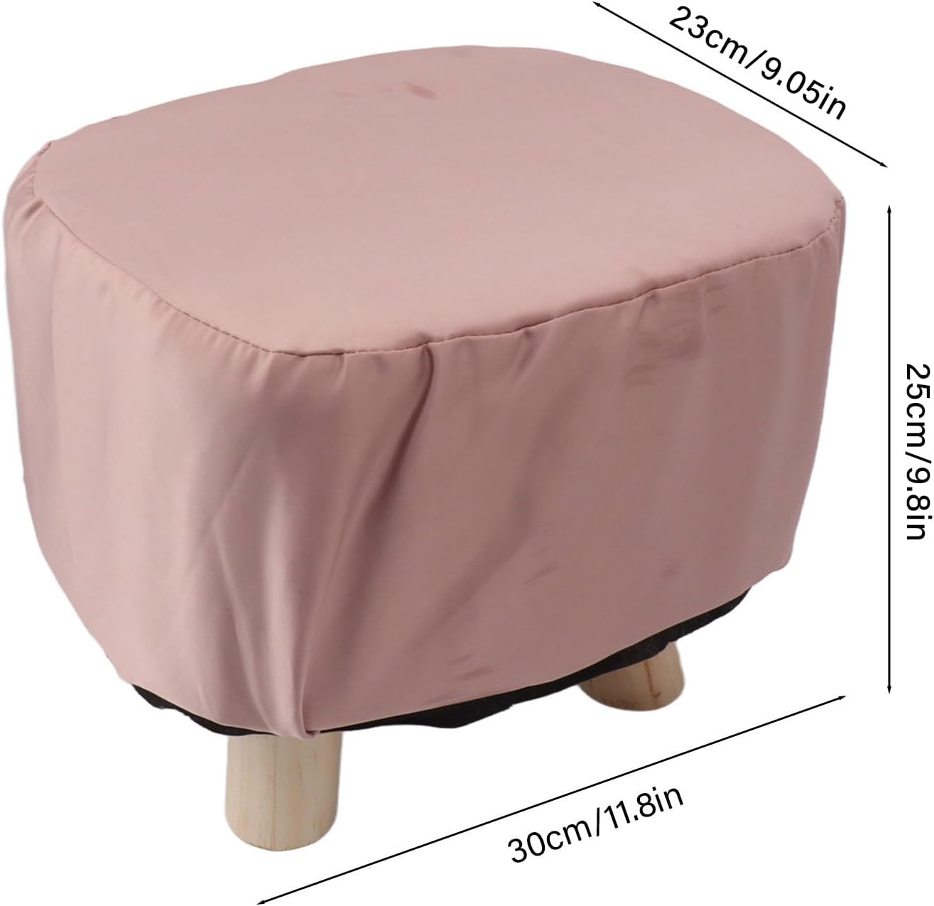Animal Footstool, Cute Elephant Shaped Ottoman with Soft Padded Cushion and Non Slip Feet, Kids Footstool for Bedroom Living Room Entryway (Red)