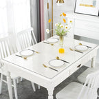 Deep Dream 2mm Thick Clear Table Cover Protector 36 x 60 Inch, Plastic Table Cover Rectangle, PVC Clear Table Protector, Desk Protector Mat for Dining Room Table