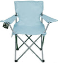 Four-Fold Camping Chair with Cup Holder, Vintage Blue