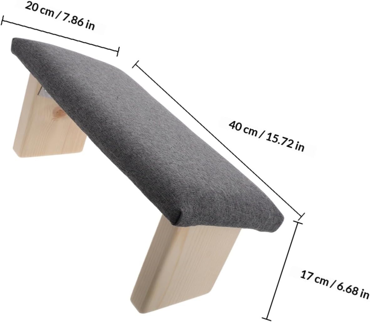 Foldable Wooden Stool Bench with Stable Design and Cloth Cushion, Lightweight Prayer Kneeler Chair and Outdoor Use