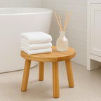 Solid Wood Step Stool for Kids & Adults - Multi-Use Toddler Wooden Stool for Bathroom, Playroom, Living Room,Sturdy 4-Leg Design with Non-Slip Pads,Easy Clean Surface,Easy Assembly