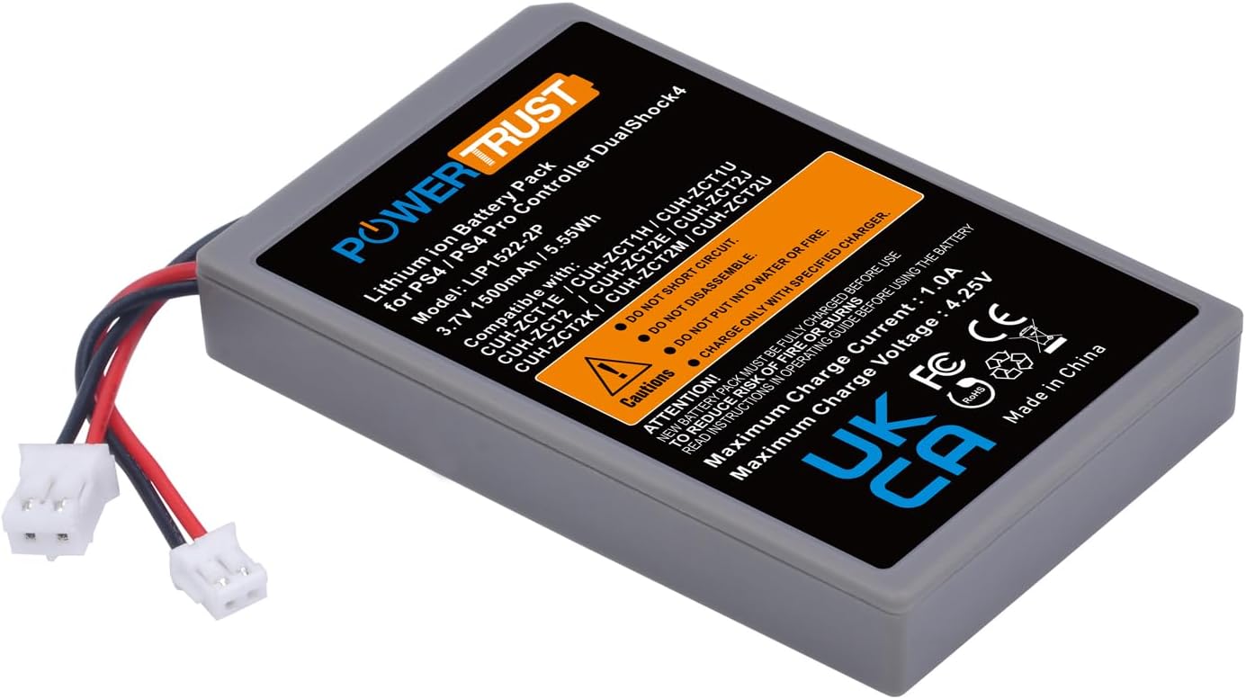 2-Pack LIP1522 PS4 Controller Battery Compatible with Sony PlayStation 4 PS4 and PS4 pro Dualshock 4 CUH-ZCT1E CUH-ZCT1H CUH-ZCT1H/B CUH-ZCT1H/R CUH-ZCT1U CUH-ZCT2 CUH-ZCT2U
