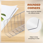 VOSAREA Plastic Shelf Dividers 6pcs Clear Acrylic L Shaped Separator Transparent Organizer Divider for Commodity Classification Cabinets Shelf Store 26cm