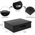 Fireproof Document Box, Fire Resistant Safe Box with Key Lock for Home, Portable Fireproof Lock Box for Personal Items, Passport, Cash, Tablet, X Large 13.2" x 11" x 4.13"