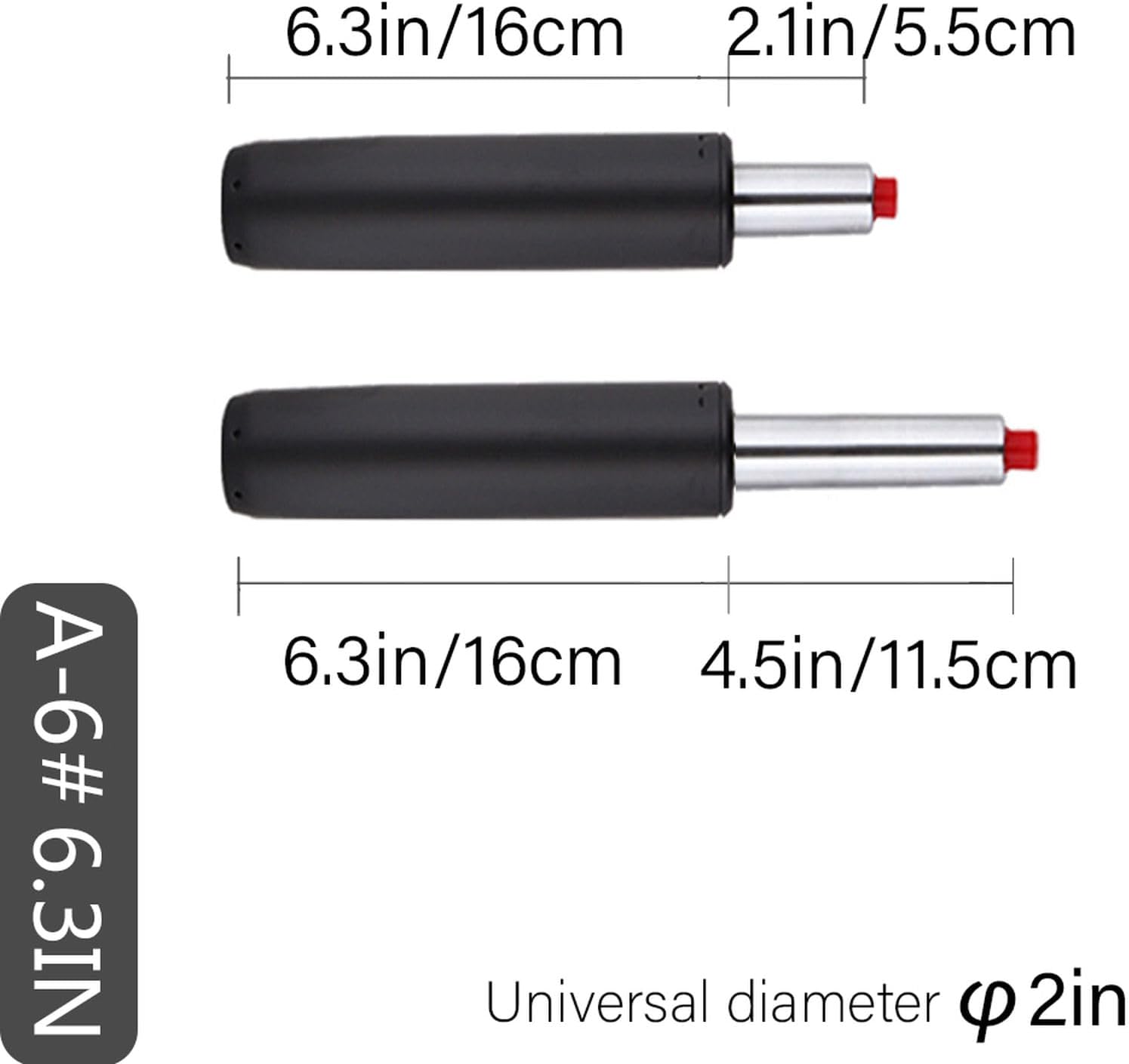 Office Chair Hydraulic Cylinder Replacement6.3 in-Office Chair Replacement Parts.