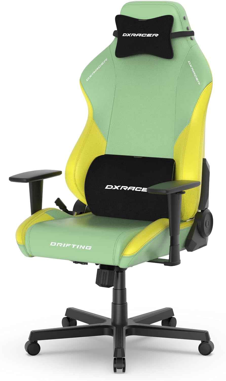 DXRacer Drifting L Ergonomic Video Gaming Chair with Lumbar Support and Headrest, Office Reclining Computer Chair for Adults (EPU Leatherette, Spring)