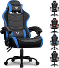 GTPLAYER Gaming Chair, Video Game Chairs Racing Style PC Game Chairs 350lbs for Adults - Padded High Back Ergonomic Reclining Silla Gamer, Linkage Armrest, Blue