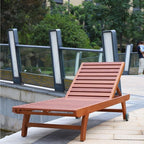 Patio Benches for Outdoors Outdoor Solid Wood Lounge Bed, Scenic Seaside Pool, Hotel Courtyard Garden, Beach Vacation Chair Garden Benches for Outdoors