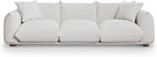 100" Boucle Sofa Couch for Living Room, Cream Cloud Couch, Mid Century Modern 3 Seater Upholstered Couch, Nordic Minimalist Comfy Sofa, Solid Wood Frame Living Room Furniture