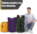 Backpack Laundry Bag, 115L Heavy Duty Extra Large College Laundry Backpack, Dirty Clothes Bag with Shoulder Straps, Laundry Hamper Bag with Drawstring Closure for College Dorm, Apartment Gold