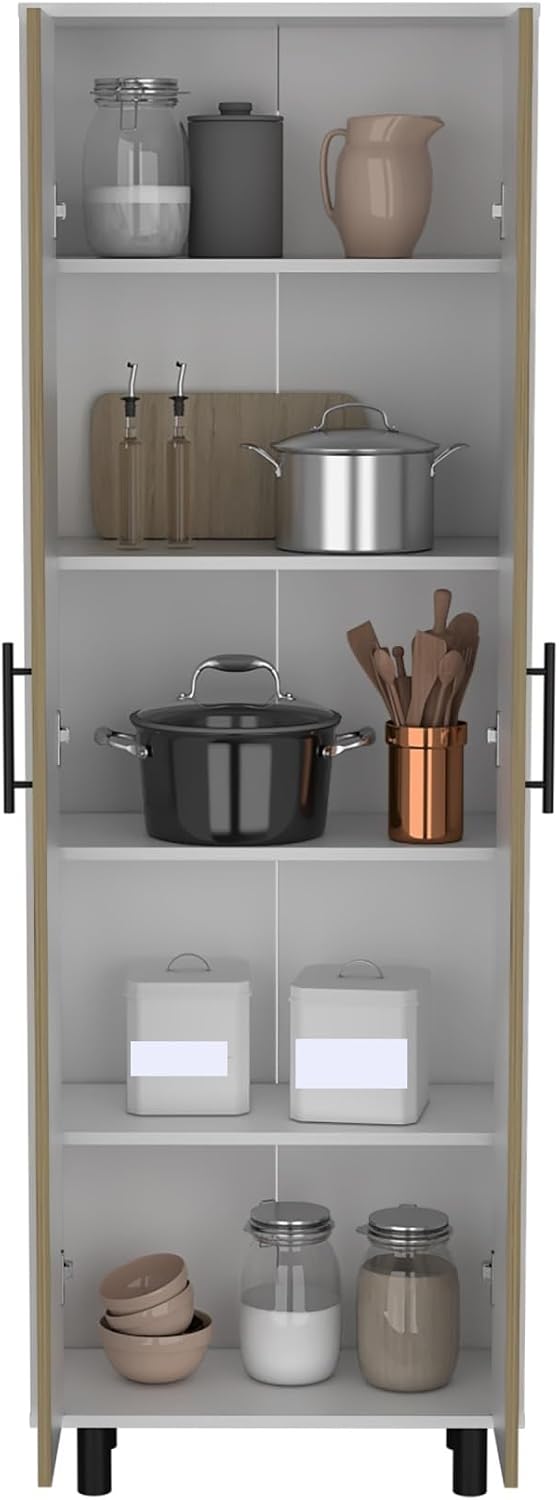 Modern Contemporary Multistorage Cabinet, Storage Locker with Five Shelves,for Kitchen Home
