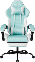 Ergonomic Video Gamer Chairs Gaming Computer Chair Gamer Chairs for Adults Massage Lumbar Support Swivel Height Adjustable Headrest Backrest