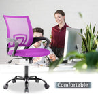Ergonomic Office Chair Computer Desk Chair with Back Support Mesh Rolling Swivel PC Executive Chair Modern Adjustable Height Task Works Office Chair for Women Men, Pink