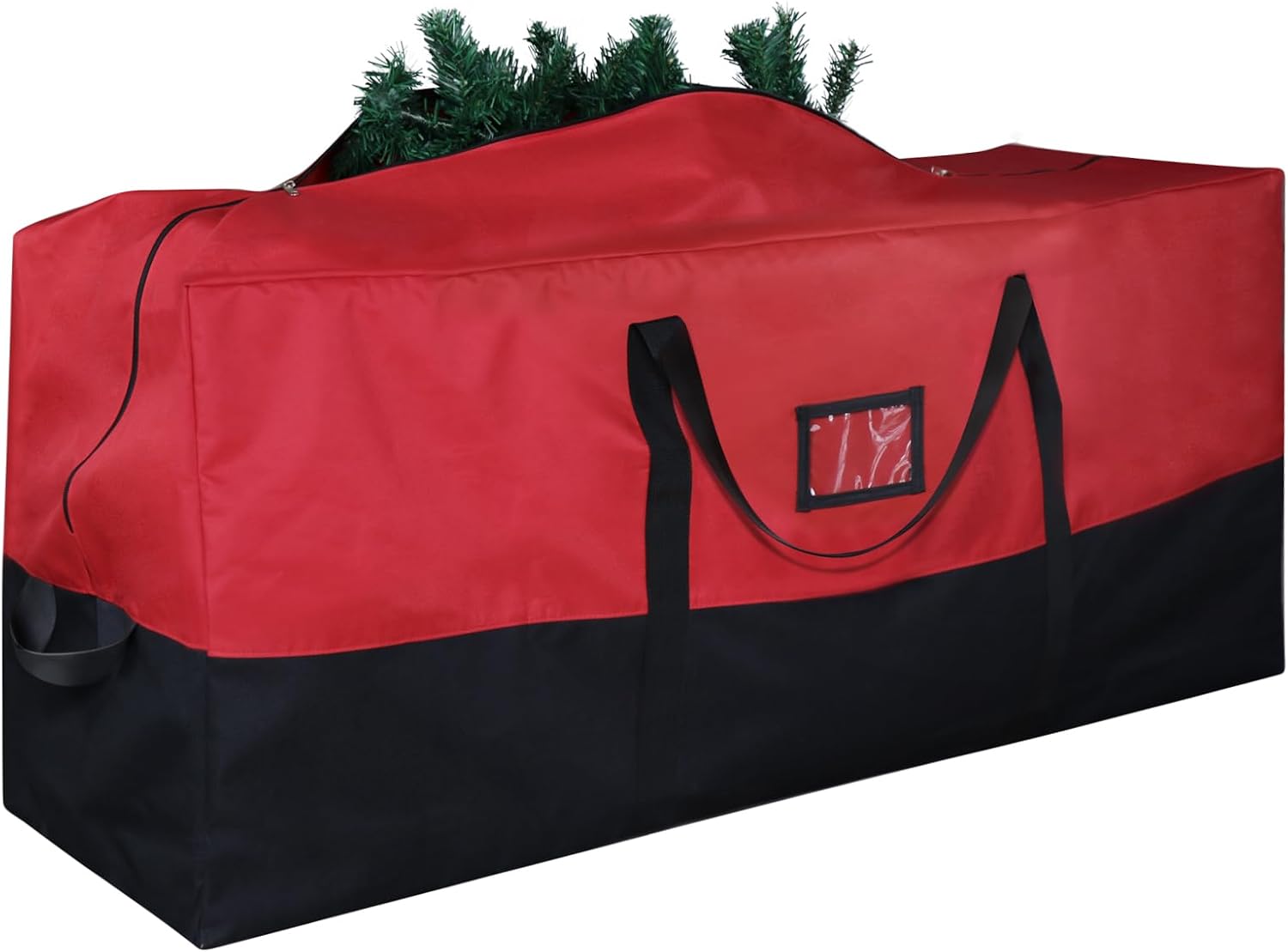Christmas Tree Storage Bag, 600D Oxford Extra Large Moving Bags, Fits Up to 7.5 Ft Artificial Trees, Skeleton Storage, Waterproof Christmas Decorations Storage Bags with Zippers & Card Slot