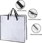 5 Pack Wreath Storage Bag 26x9 Inch Christmas Wreath Storage Container with Zipper and Handles, Underbed Wreath Storage Organizer for College Clothes Pillow Bedding Christmas Wreath