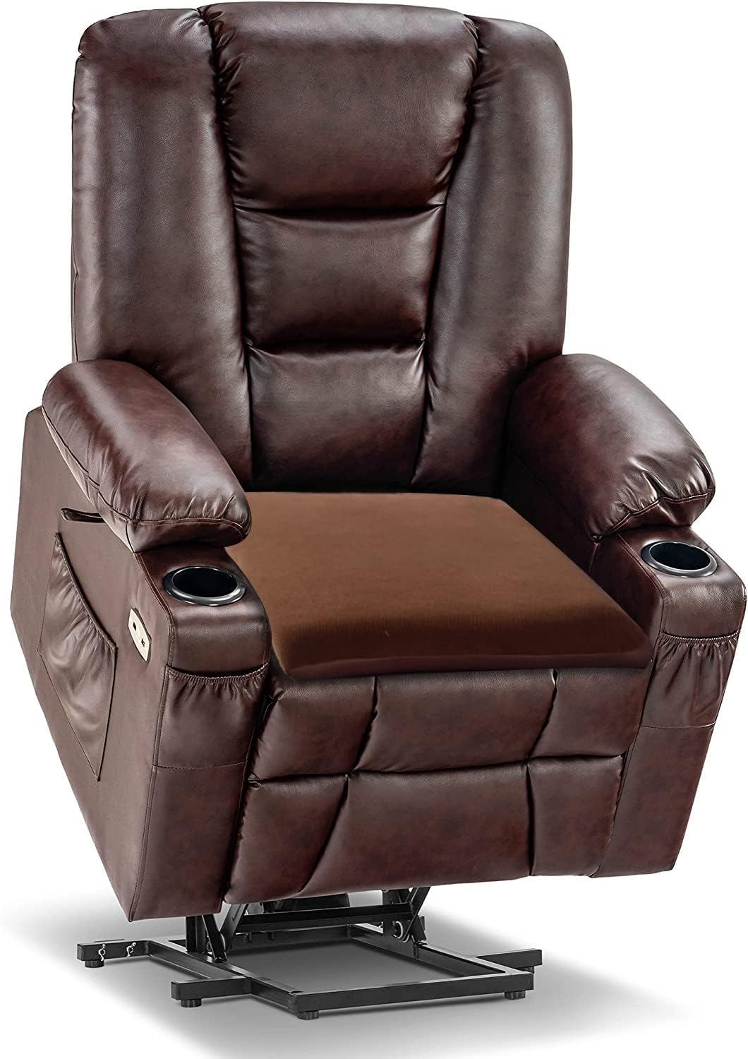Sigmat Recliner Cushion for Elderly with Memory Foam 22x22x3 Inches Large Square Seat Cushion for Recliner Chair, Floor Pillow, Truck Seat Cushion Coffee