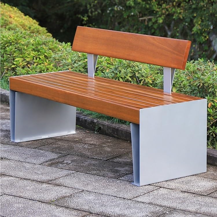 Patio Benches for Outdoors Park Chair Outdoor backrest Bench Leisure Double Square Community Open-air Public seat Garden Benches for Outdoors