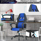 Gaming Chair Office Chair Ergonomic Video Game Chairs Adjustable Reclining Computer Chair with Lumbar Support Armrest Headrest Task Rolling Swivel Chair Game Chair for Adult Teen - Blue
