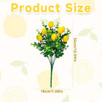 6 Pcs Artificial Lemon Branches Artificial Fruit Lemon Tree Greenery Decoration Faux Lemons Picks for Farmhouse Kitchen Home Table Decor Stem Fruits for Home Spring Summer Decor