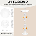 Acrylic Side Table, Clear Round End Table, Pedestal Side Tables 11.8" X 21.7", Modern Nightstand for Living Room Bedroom Balcony Decor, Easy Assembly for Small Spaces Transparent