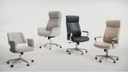 Realspace® Modern Comfort Modee Vegan Leather High-Back Executive Office Chair, Sand/Chrome, BIFMA Compliant