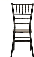 Set of 4 Black Stackable Chiavari Chairs, Modern Dining Chair, Accent Chair, PP Ghost Chairs for Outdoor Banquet Wedding Party Event Reception
