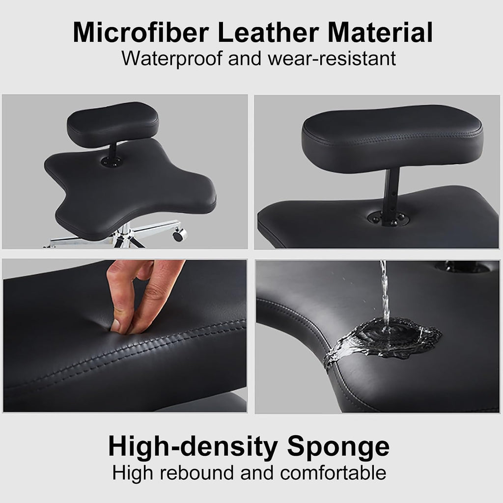 Ergonomic Kneeling Chair with Wheels Height Adjustable Home Office Desk Chair for Meditation Cross Legged Chair for Improved Posture One Size Fits All