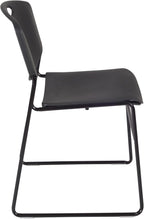 Romig Zeng 400lb Capacity Armless Stackable Chair – Ultra-Compact, Heavy-Duty Metal Frame with Durable Plastic Seat, Space-Saving & Versatile for Offices, Classrooms & Events (Black, 8 Pack)