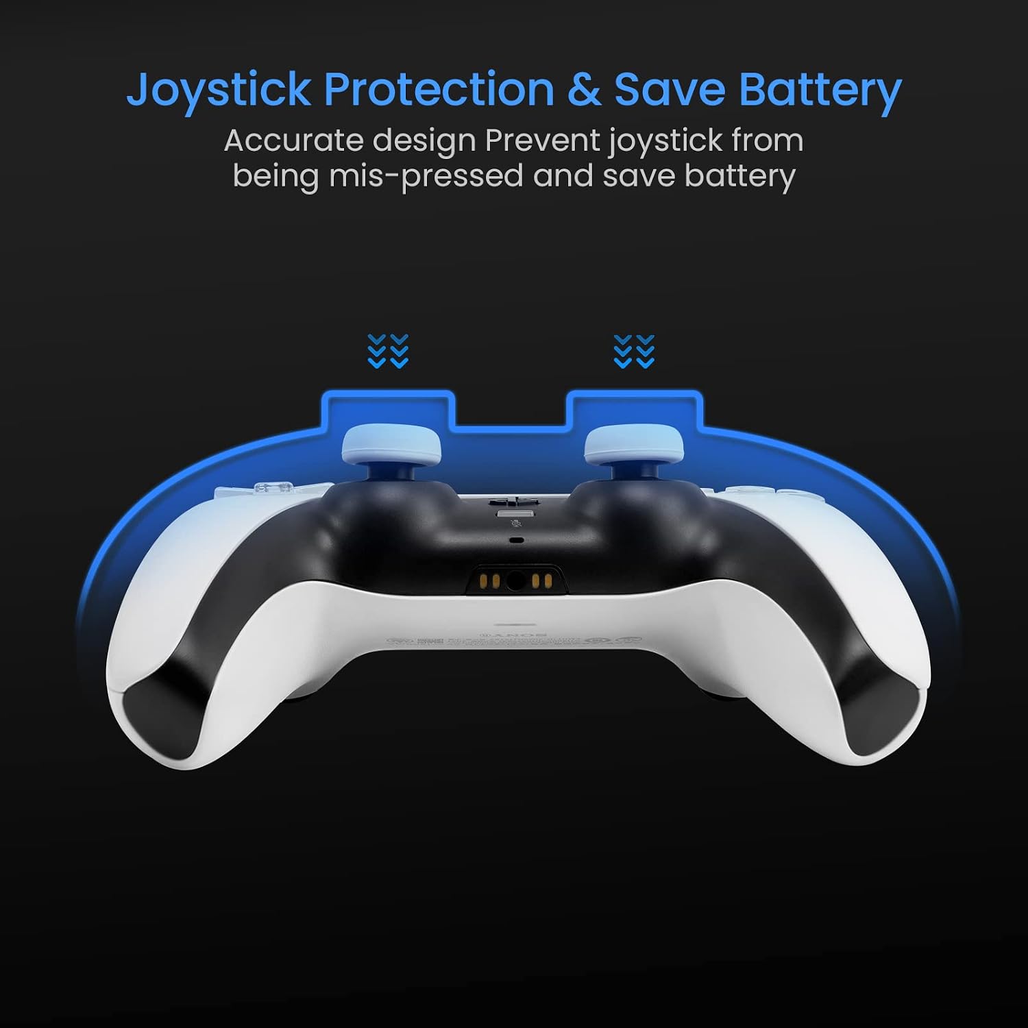 tomtoc Protective Case for PS5/PS5 Pro Controller, Hard Shell Joystick Protector for PlayStation 5 DualSense Wireless Remote, Shock-Proof, Dust-Resistant, Anti-Scratch, Protective Cover