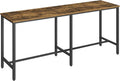 YATINEY 78.7" Long Bar Table, Counter Bar Height Table, High Top Table, Rectangular Hightop Bar Pub, for Kitchen, Living Room, Entryway, Rustic Brown and Black BT20BR