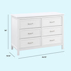 Davinci Charlie 6-Drawer Double Dresser in White
