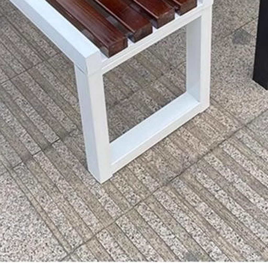 Patio Benches for Outdoors Park Chair Outdoor Bench Courtyard Shopping Mall Rest Back Solid Wood Garden Benches for Outdoors