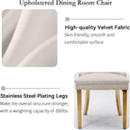 5 Pcs Dining Table Set, Kitchen and Dining Room Table Set for 4, 68" Rectangular White Faux Marble Dining Table with O-Shaped Gold Stainless Steel Base & Velvet Upholstered Beige Chairs