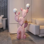 Large Cactus Floor Ornament, Modern Decorative Storage Stand, Home Accent, Home Decor for Living Room, Bedroom(Pink,50.8'')