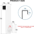 PMMASTO 2-Pack Over The Door Hooks - Rustproof Stainless Steel Door Hangers for 1-3/4 Inch Doors, Non-Marking and Tool-Free Easy Install (White, T Shape-Fits 1-3/4" Thick Door)