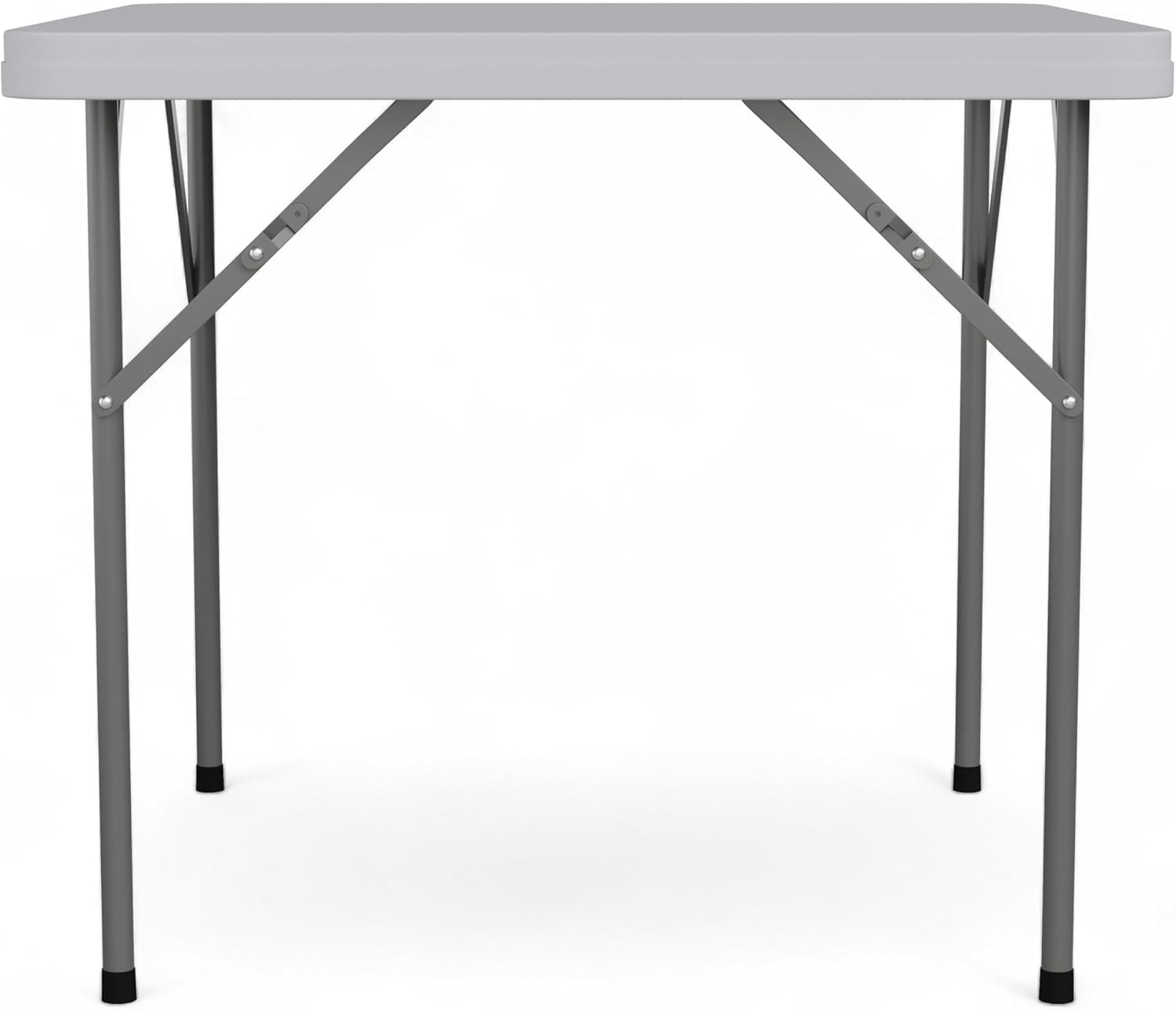 Flash Furniture Elon 2.85' Square All-Occasion Plastic Folding Event Table with Locking Legs, Folding Banquet Table for Indoor/Outdoor Events, White