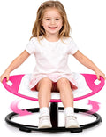 JOYCAT Spinning Chair for Autistic Kids, 360° Sensory Swivel Chair with Soft Washable Cushion, Grip Handles & Anti-Slip Base,220LBS Kids Spin Chair for Autism Sensory Play,Classroom & Calm Corner,Pink