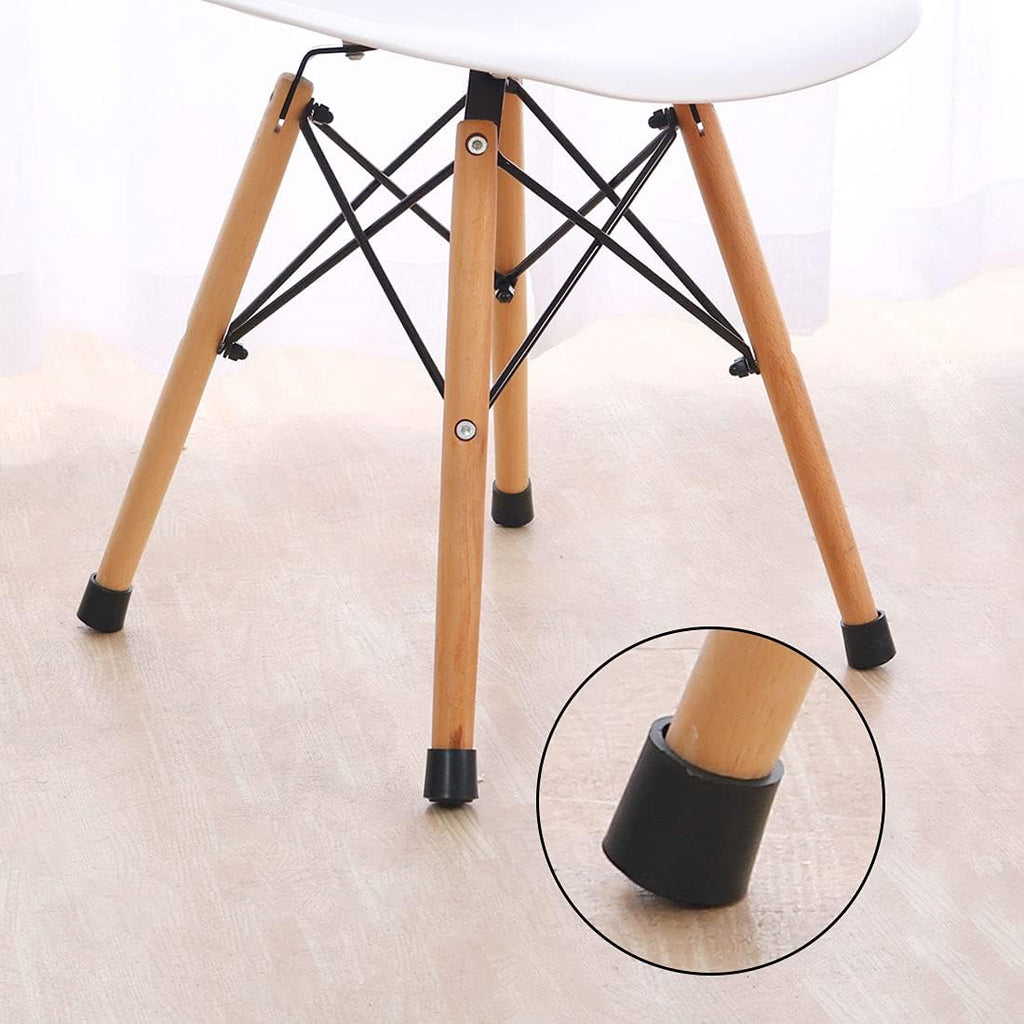 uxcell Cone Shaped Pads Table Chair Rubber Foot Cover 25mm Dia 10 Pcs Black