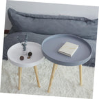 Levemolo Mini Round Sofa Side Table Nordic Style Household Corner Table White for Living Room Balcony Use