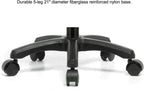 Perch Wood Rolling Pneumatic Stool, All Around Adjustment Ring and Wheels for Hardwood or Tile Floors, Desk Height