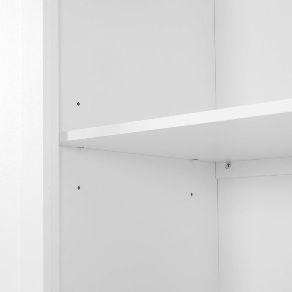 Spaco 78.3" Kitchen Pantry Cabinet with Hutch,Freestanding Food Storage Cabinet with 3 Drawers and 3 Adjustable Shelves,Versatile Buffet Sideboard for Kitchen,Dining Room. (White)