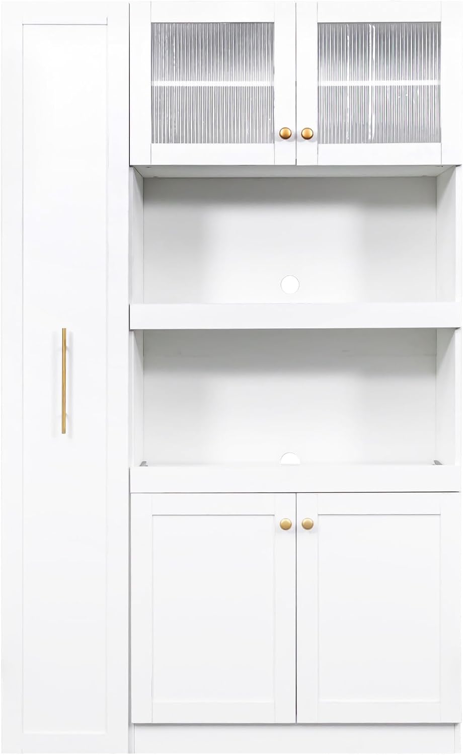 Modern Multi-Functional Cabinet, Farmhouse Storage Cabinet with 4 Doors, for Kitchen Dining Room,for Kitchen Home