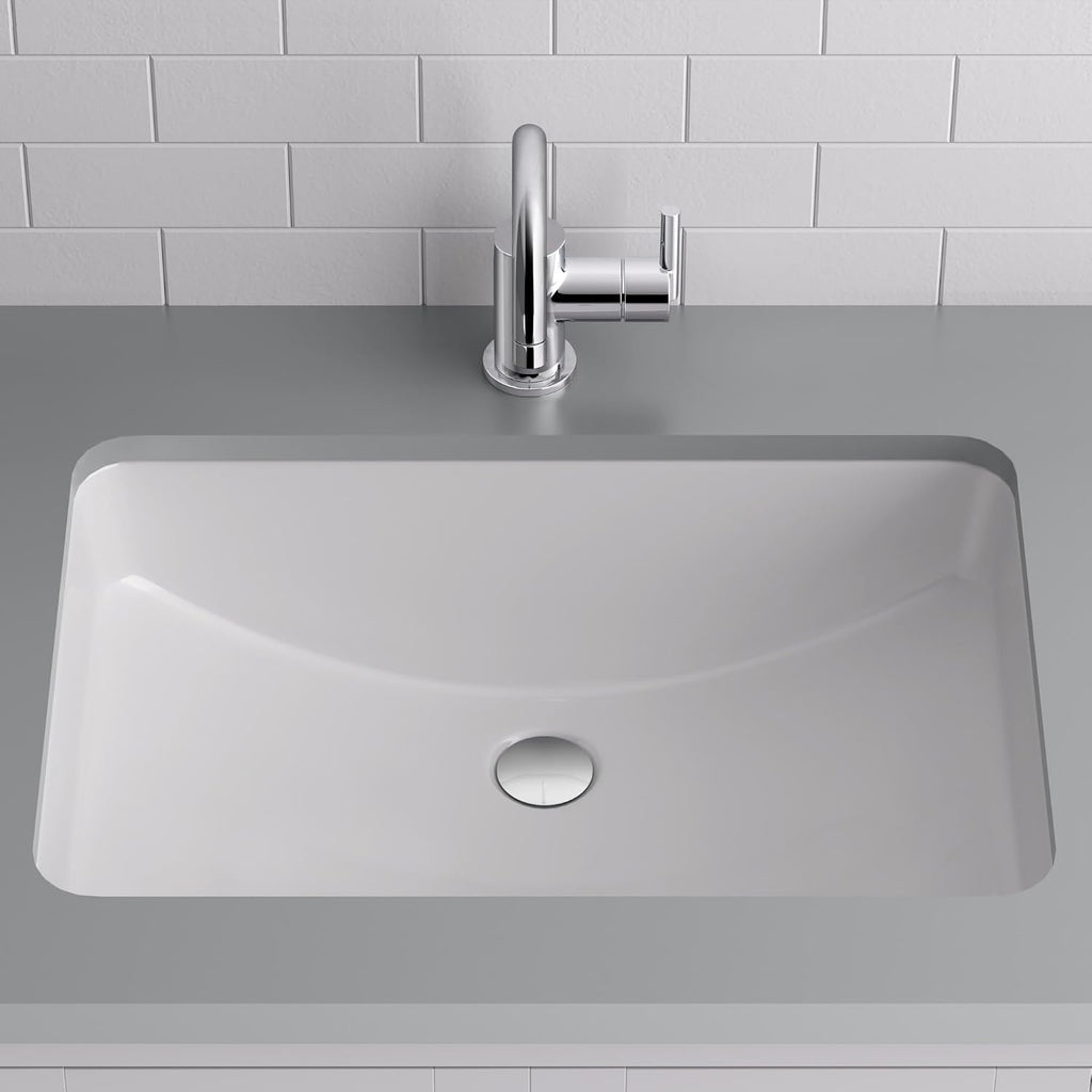 Miseno MNO2114RU Myers 22" X 16" Undermount Bathroom Sink with Overflow - Bright White