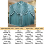 4 Corner Post Bed Canopy, Double Layer Mosquito Net, 4 Opening Bed Drape, Luxurious Canopy Bed Curtain for Adults, Bedroom Decor(Green,59.1 x 78.7 in)