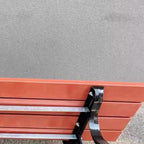 Patio Benches for Outdoors Plastic Wood Backrest Chair, Outdoor Seat, Community, Garden, Park Garden Benches for Outdoors