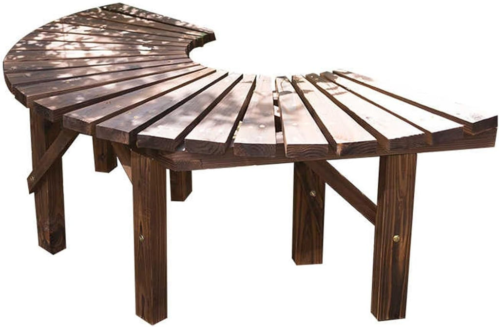 Wooden Semicircular Tree Seat,Tree Bench Wrap Around Tree Bench,for Garden,Lawn,Patio,Backyard