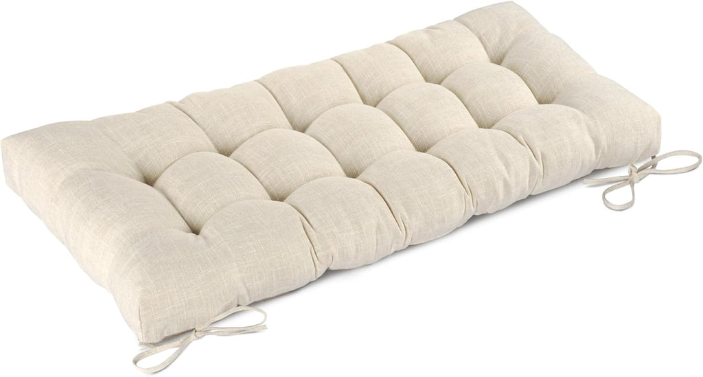 Bench Cushion for Indoor Furniture 48x19 inch Rectangle Bench Seat Cushion for Bay Window Entryway Bench Thick Textured Chair Cushion with Non-Slip Backing 1 Pack, Beige